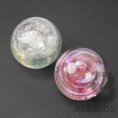 Pair of Unmatched Vintage Paper Weights Including a Rosenthal Example