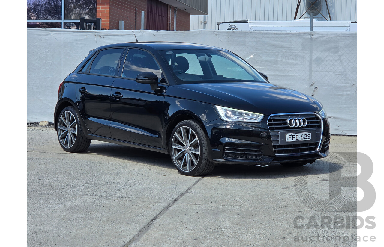 06/2016 Audi A1 SPORTBACK 1.0 TFSI 8X MY17 5D Hatchback Black 1.0L