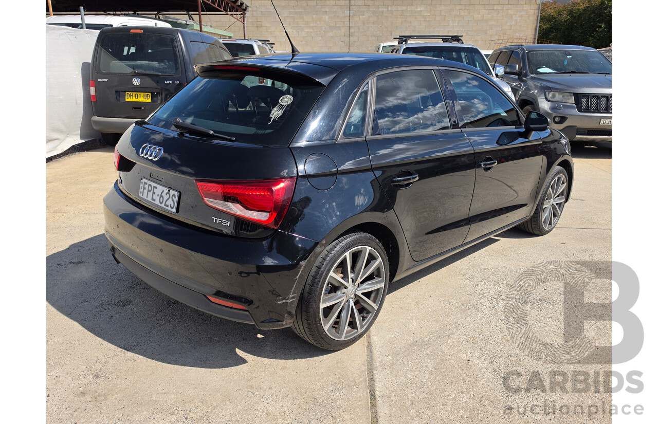 06/2016 Audi A1 SPORTBACK 1.0 TFSI 8X MY17 5D Hatchback Black 1.0L