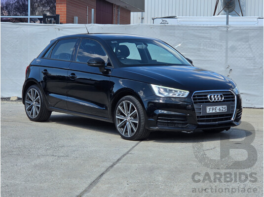 06/2016 Audi A1 SPORTBACK 1.0 TFSI 8X MY17 5D Hatchback Black 1.0L