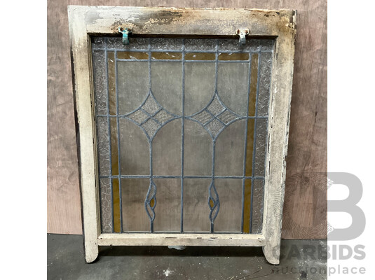 Antique Two Leadlight Windows