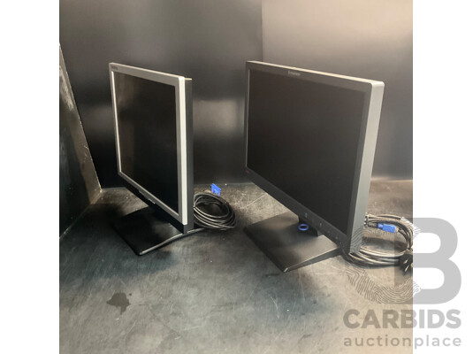 LENOVO ThinkVision (LT1952pwD) LED Monitor & OPTIMA 912107 17'' Monitor - Lot of 2