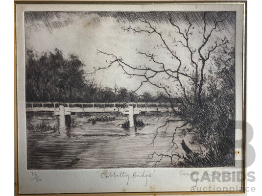 Gary Baker, Cobbitty Bridge Etching Ed 36/50