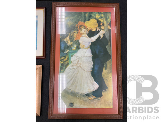 Assorted Framed Prints, Including Renoir Dance in Bougival, Alice in Wonderland and More - Lot of 8