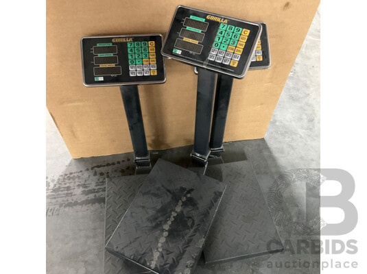 GORILA Digital Platform Scale - Parts or Repair - Lot of 3