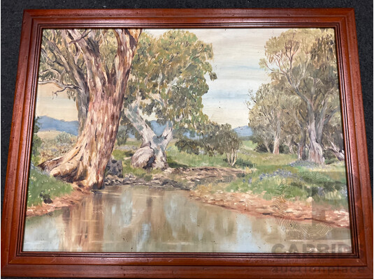Unknown Artists , Oil on Board - Lot of 3