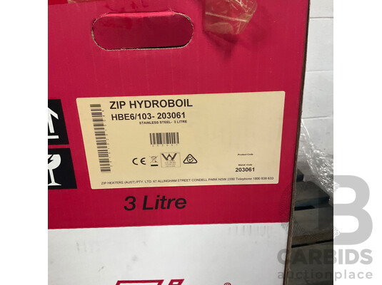 ZIP Hydroboil 3 Litre  Instant Boiling Water Unit ( HBE6/103) with Filter Kit