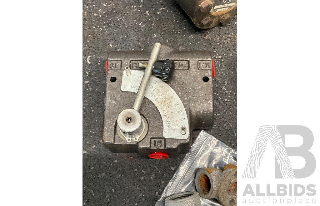 Collection of Hydraulic Agricultural Parts, Including Lamborighini Pump and Geardbox Assembly