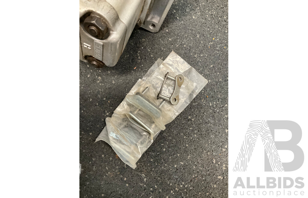 Collection of Hydraulic Agricultural Parts, Including Lamborighini Pump and Geardbox Assembly