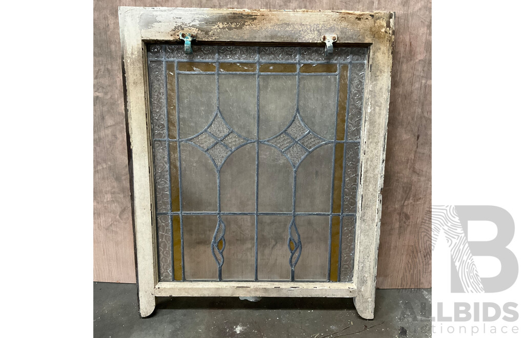 Antique Two Leadlight Windows