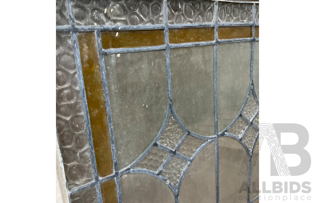 Antique Two Leadlight Windows