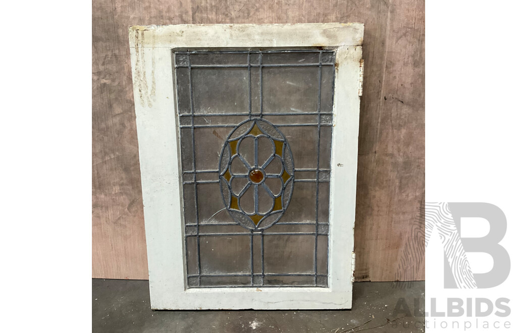 Antique Two Leadlight Windows