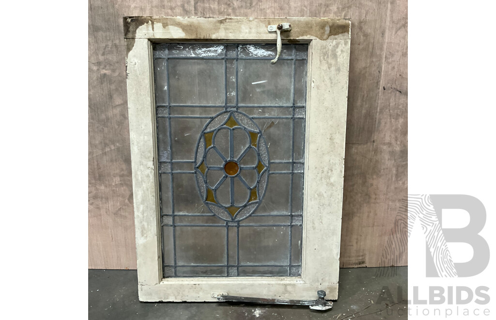 Antique Two Leadlight Windows