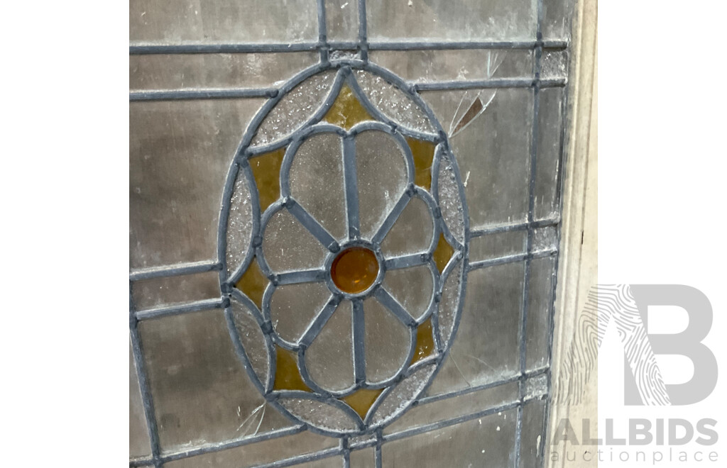 Antique Two Leadlight Windows