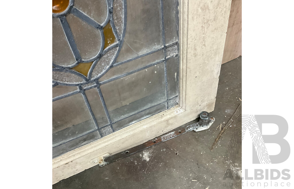 Antique Two Leadlight Windows