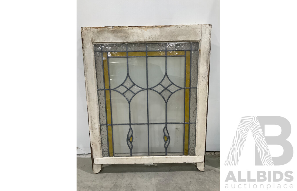 Antique Two Leadlight Windows