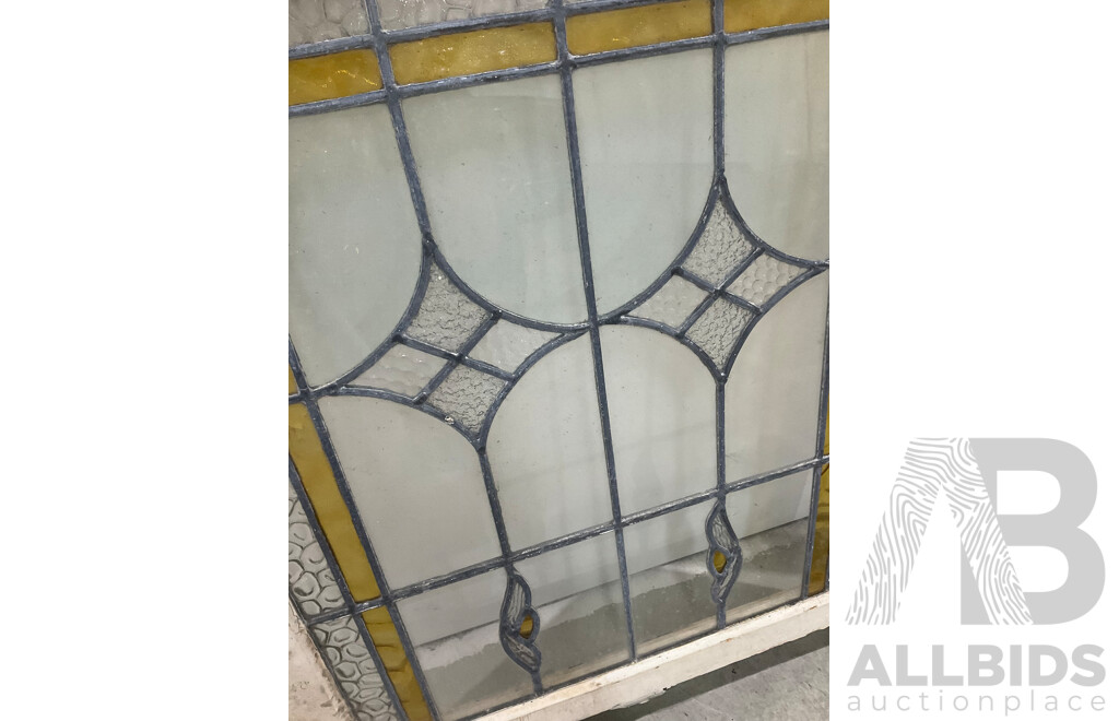 Antique Two Leadlight Windows