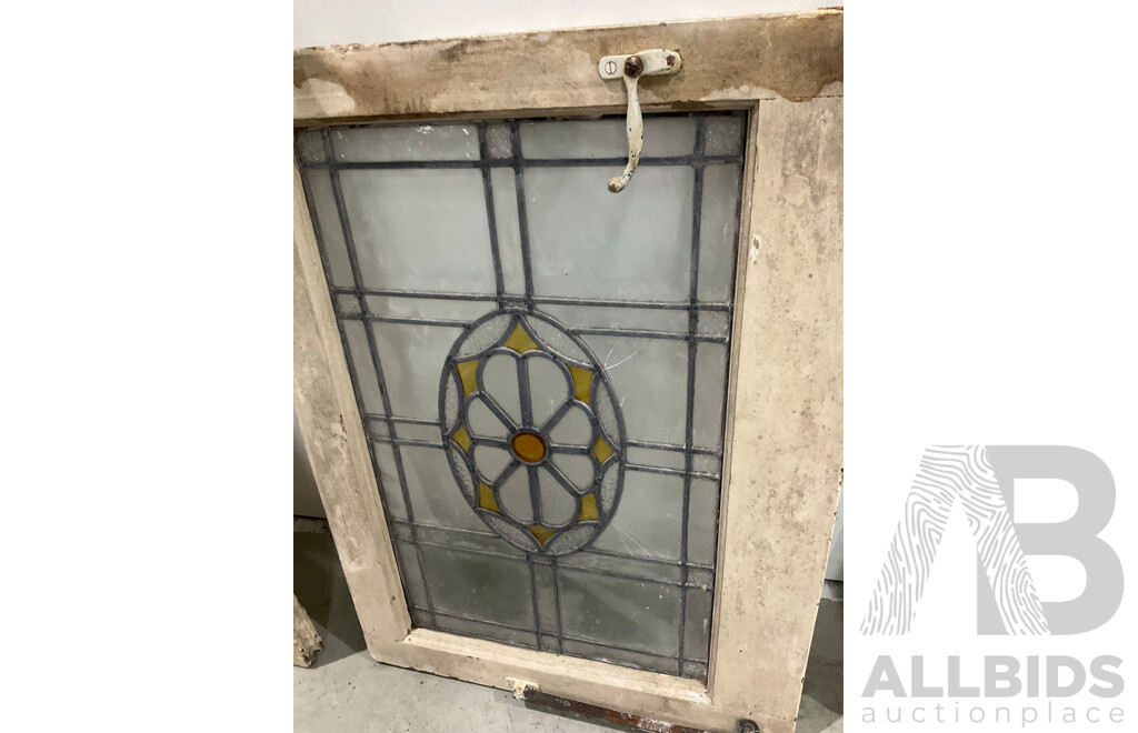 Antique Two Leadlight Windows
