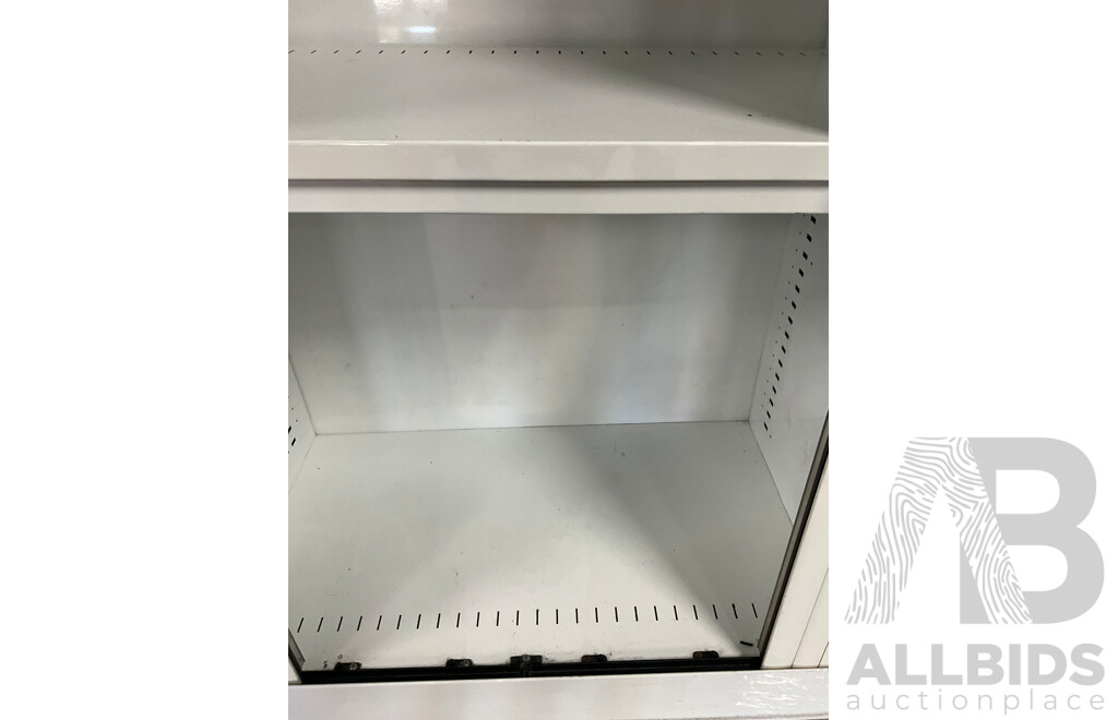 Tambour Door Office Storge Cupboard (89cm X165cm X45cm) - Lot of 2