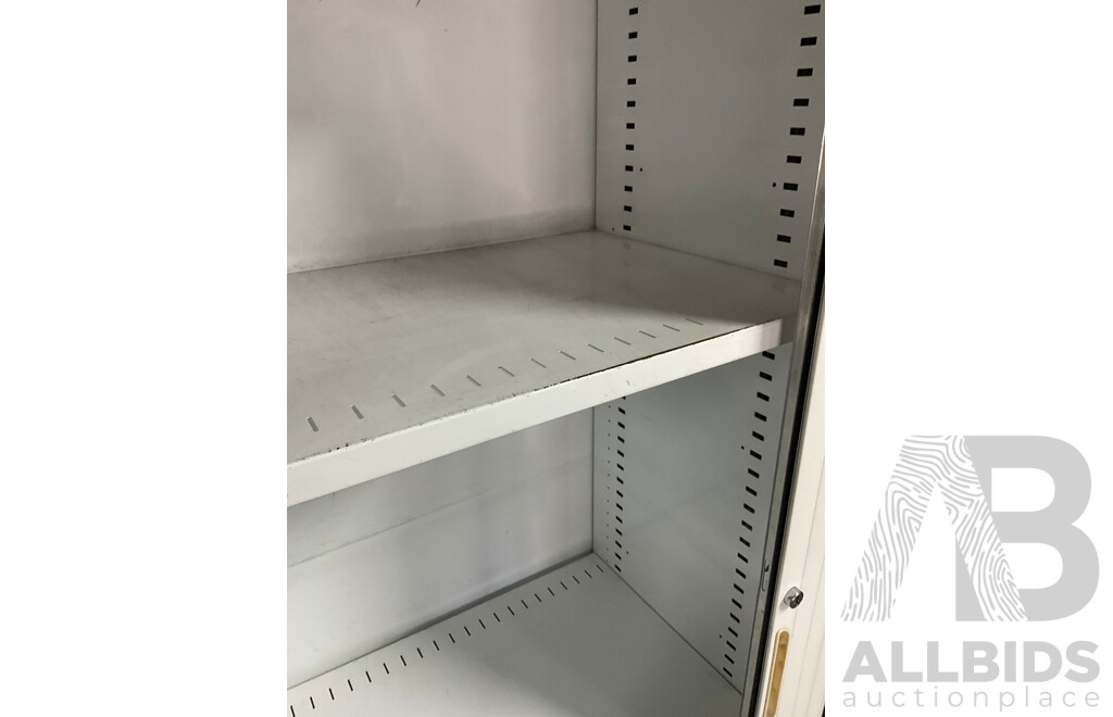 Tambour Door Office Storge Cupboard (89cm X165cm X45cm) - Lot of 2