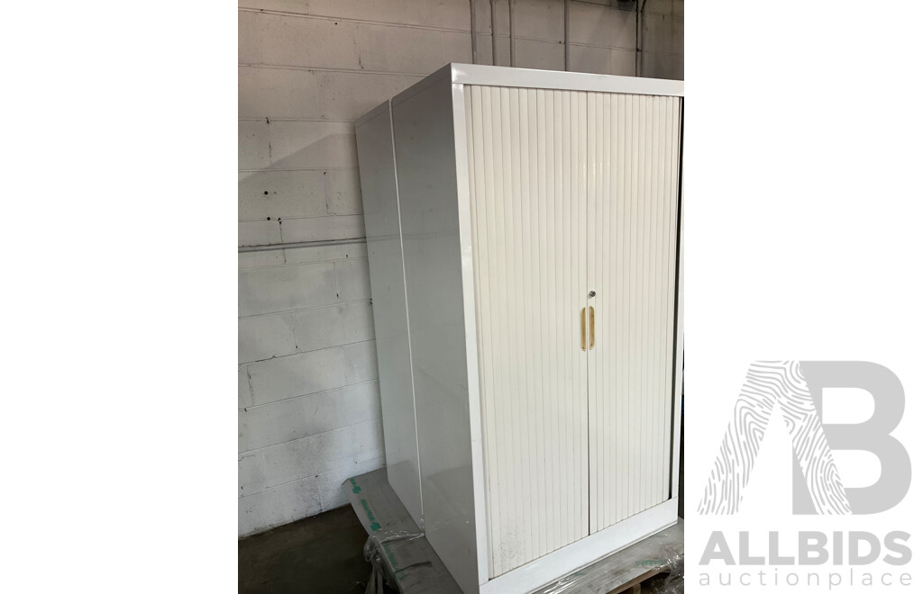 Tambour Door Office Storge Cupboard (89cm X165cm X45cm) - Lot of 2