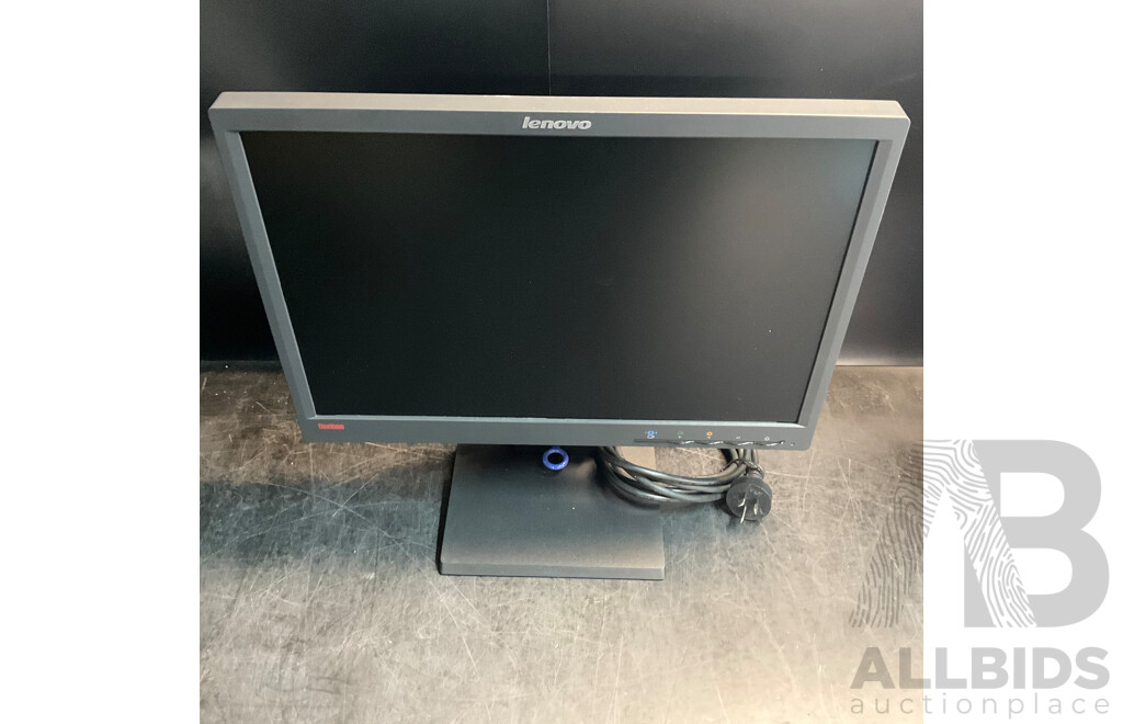LENOVO ThinkVision (LT1952pwD) LED Monitor & OPTIMA 912107 17'' Monitor - Lot of 2