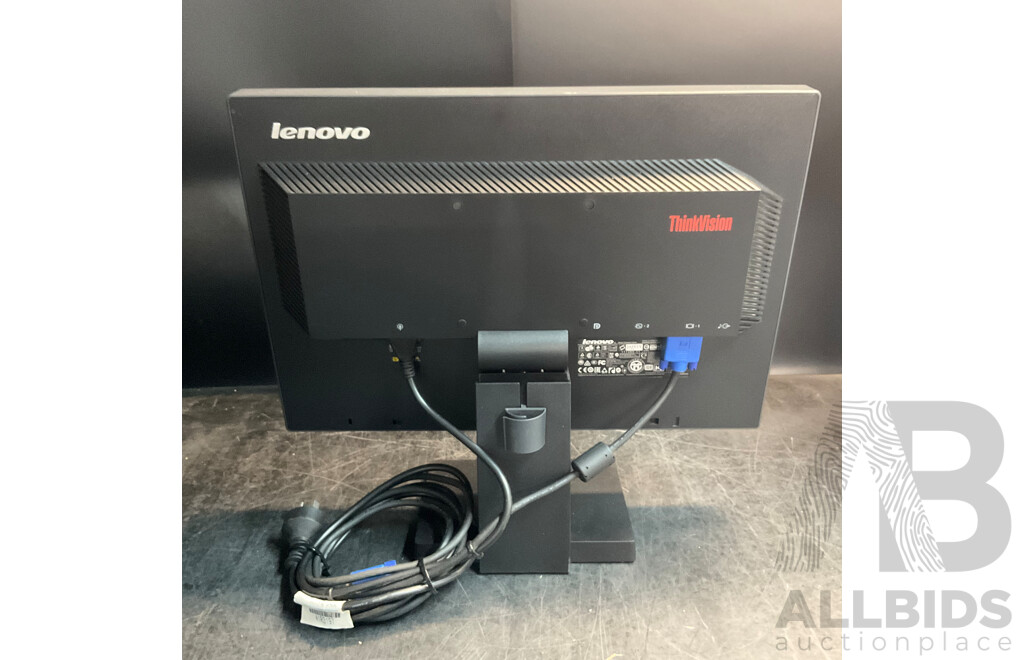 LENOVO ThinkVision (LT1952pwD) LED Monitor & OPTIMA 912107 17'' Monitor - Lot of 2