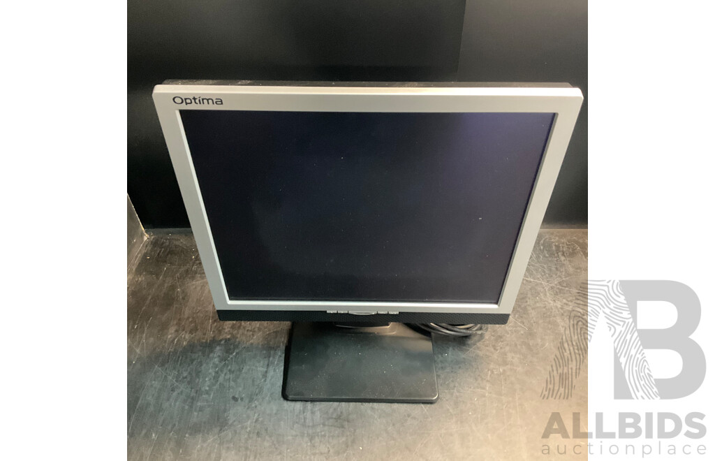 LENOVO ThinkVision (LT1952pwD) LED Monitor & OPTIMA 912107 17'' Monitor - Lot of 2