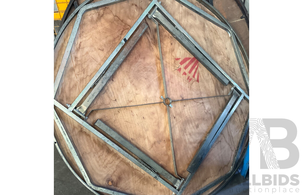 Round Timber Banquet Table - Lot of 2