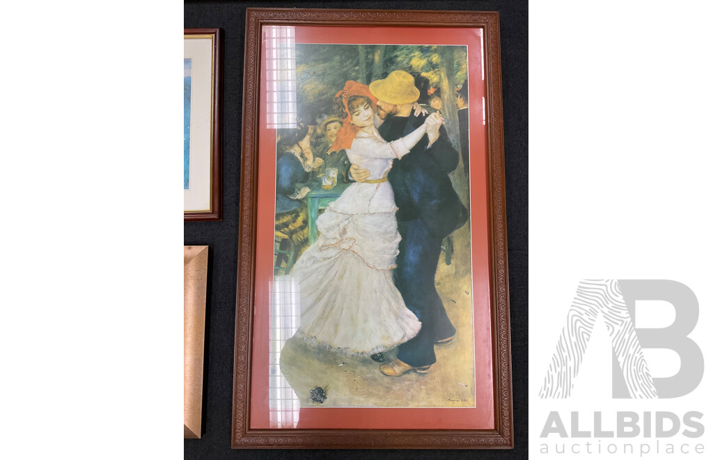 Assorted Framed Prints, Including Renoir Dance in Bougival, Alice in Wonderland and More - Lot of 8