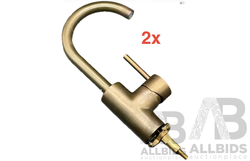 BRODWARE Stik Basin Mixer (Weathered Brass) - Lot of 2