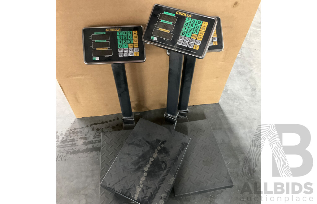 GORILA Digital Platform Scale - Parts or Repair - Lot of 3