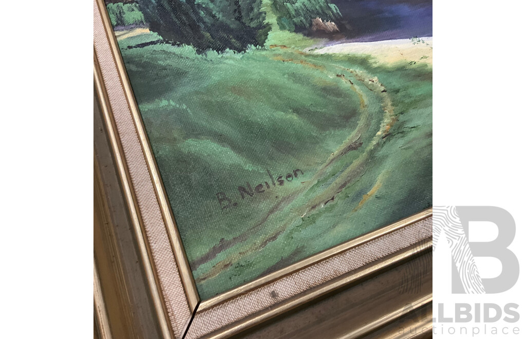 B. Neilson ''South Coast Pastoral'', Oil on Board, 59 X 69 Cm (frame)