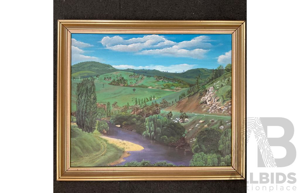 B. Neilson ''South Coast Pastoral'', Oil on Board, 59 X 69 Cm (frame)