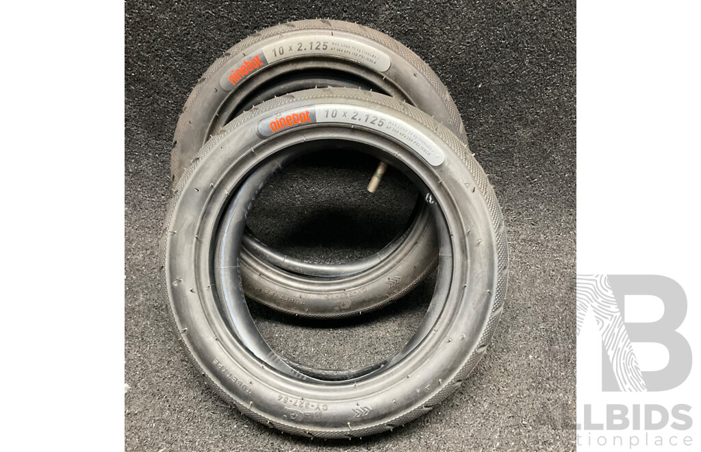 NINEBOT 10x2.125inch Electric Scooter Outer Tyre - Lot of 2
