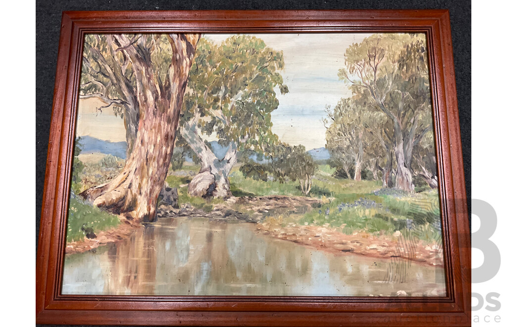 Unknown Artists , Oil on Board - Lot of 3