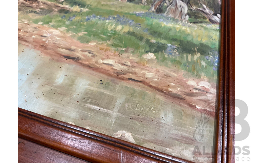 Unknown Artists , Oil on Board - Lot of 3