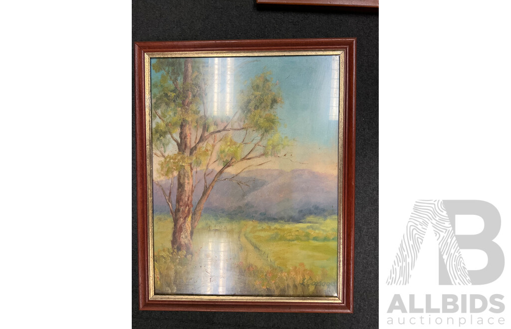 Unknown Artists , Oil on Board - Lot of 3