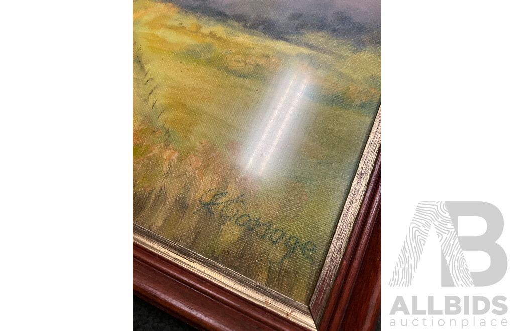 Unknown Artists , Oil on Board - Lot of 3