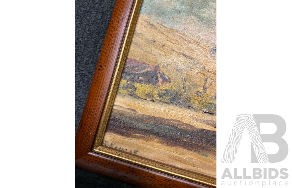 Unknown Artists , Oil on Board - Lot of 3