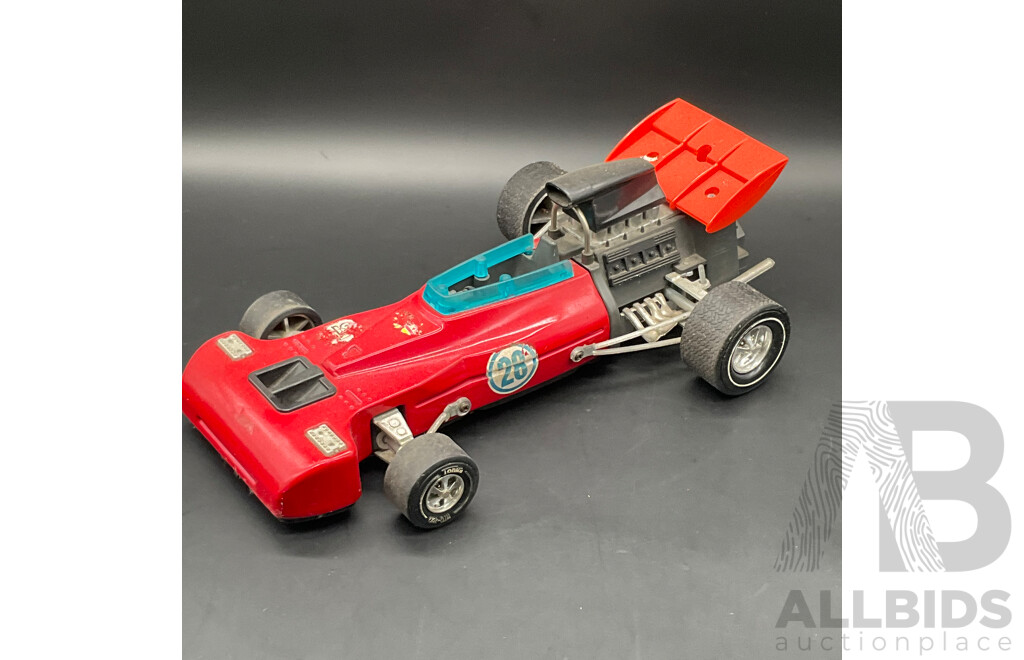 Vintage Plastic Toy Race Cars, Including TONKA and Others - Lot of 3