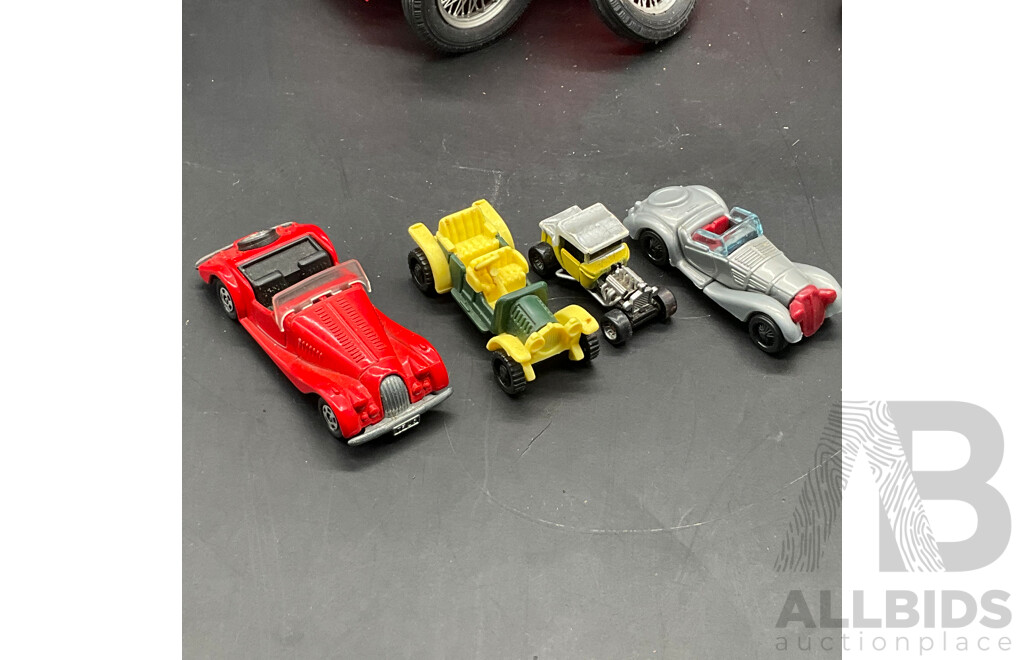 Vintage Plastic and Die-Cast Toy Vehicles, Including BURAGO, FORD MOTOR COMPANY, Chrismas Ornament and Others