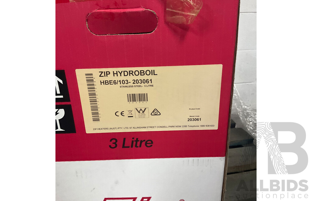 ZIP Hydroboil 3 Litre  Instant Boiling Water Unit ( HBE6/103) with Filter Kit
