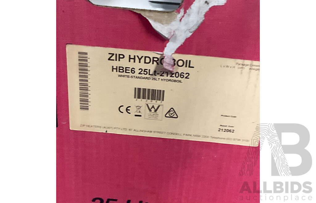 ZIP Hydroboil 25 Litre  Instant Boiling Water Unit ( HBE6/212062) with Filter Kit