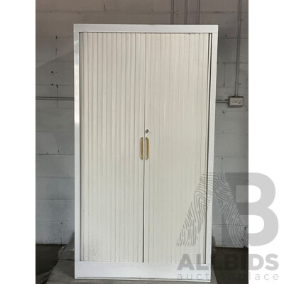 Tambour Door Office Storge Cupboard (89cm X165cm X45cm) - Lot of 2