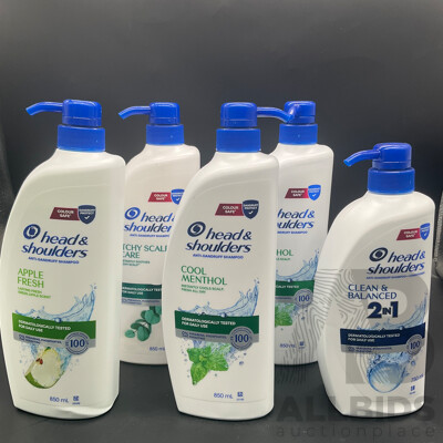 HEAD & SHOULDER Shampoos - Lot of 5