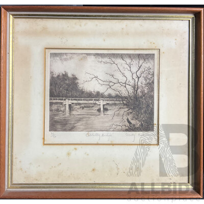 Gary Baker, Cobbitty Bridge Etching Ed 36/50