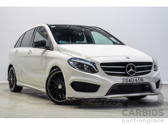 07/2015 Mercedes-Benz B250 4MATIC (AWD) 246 MY15 5D Hatchback Calcite White Turbo 2.0L