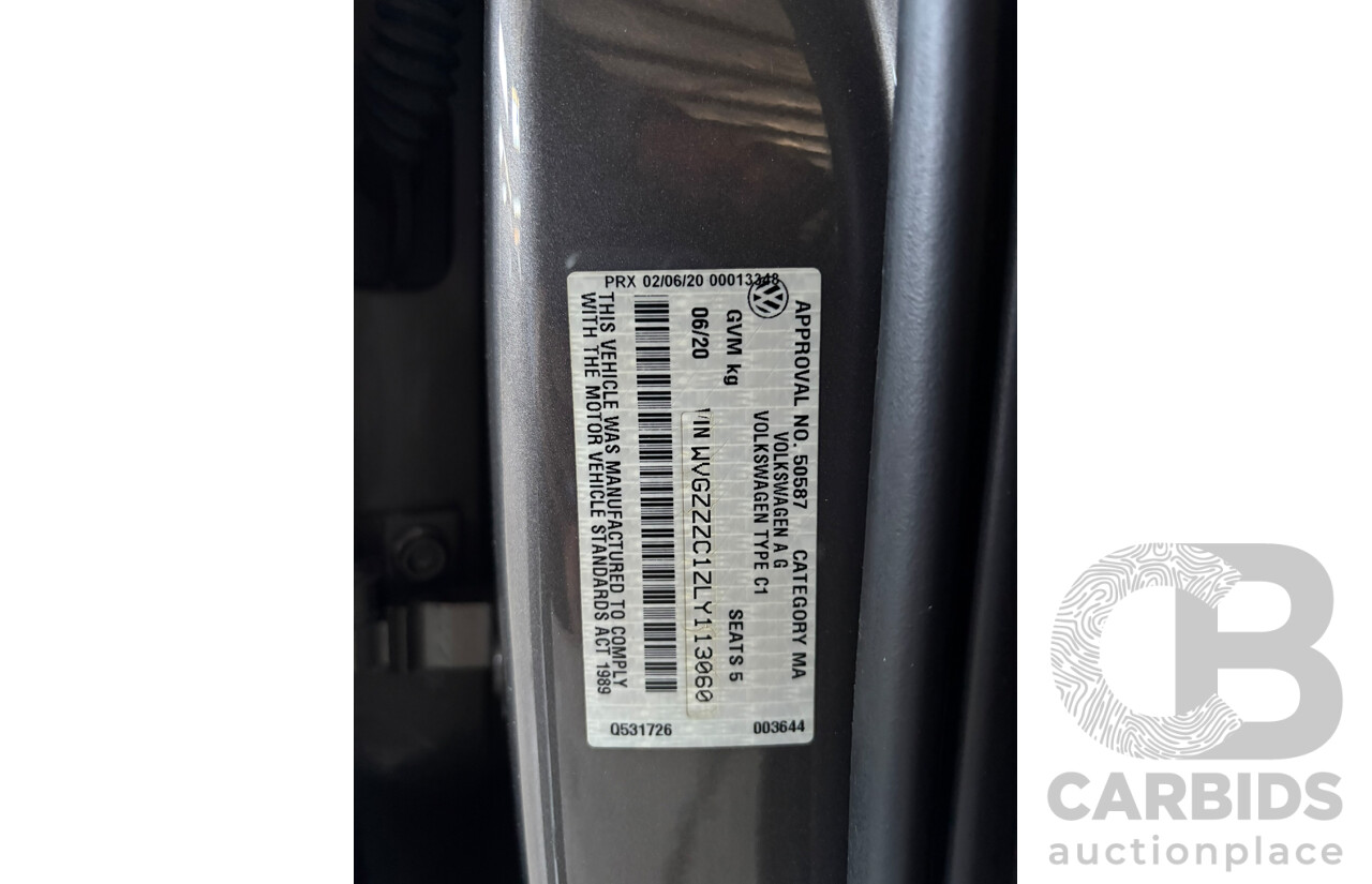 06/2020 Volkswagen T-Cross 85TSI STYLE C1 MY20 4d Wagon Grey 1.0L