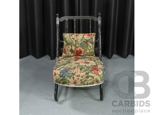 Victorian Ebonised Nursing Chair